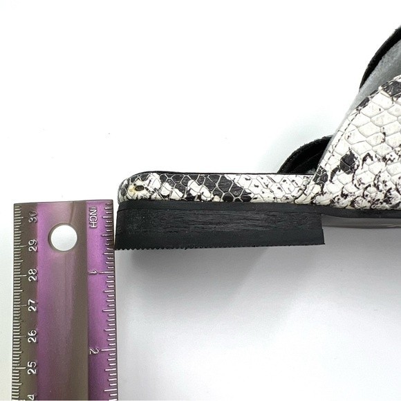 Kaanas Women's Berlin Black Gray Snakeskin Slides Mules Flats Shoes 8 NEW - Picture 13 of 13